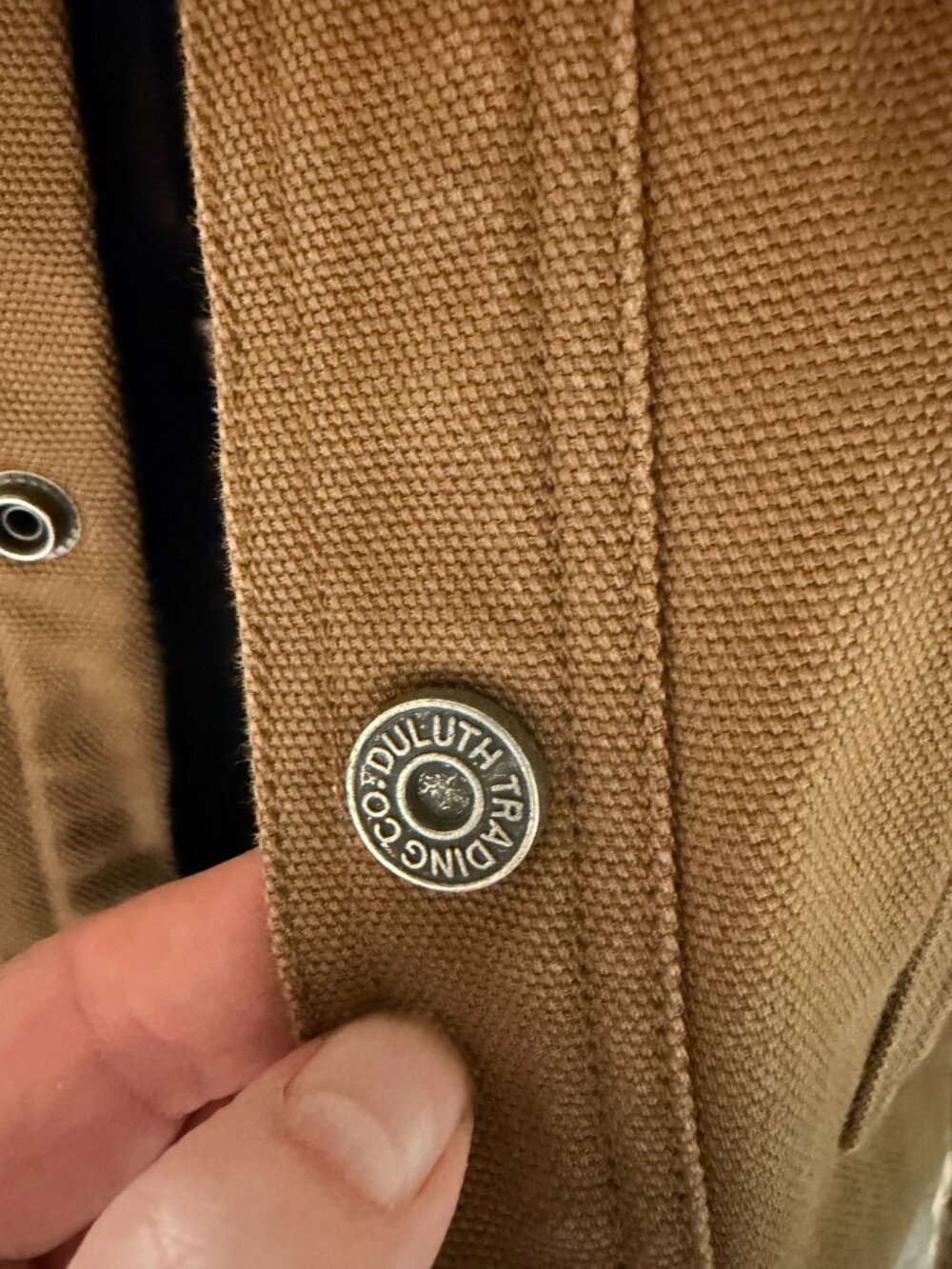Duluth Trading Co Brown Shirt Jacket Mens Large Heavy Cotton Workwear Utility - Picture 4 of 9